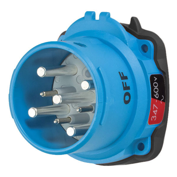 63-68147-973 - DSN60 INLET POLY BLUE SIZE 3 TYPE 4X IP 69 3P+N+G 60A 347/600 VAC 60 Hz +3 AUX